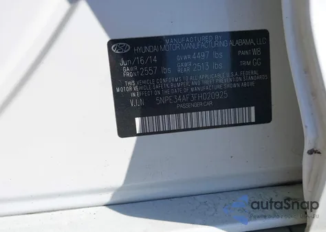 2015 Hyundai Sonata Limited from USA, damaged, VIN 5NPE34AF3FH020925